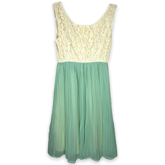 Freeway Cream Rose Lace Top with Mint Green Tulle Dress Small - Picture 5 of 5